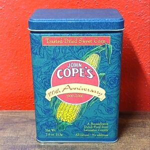Vintage John Cope's 100th Anniversary Tin 7.5 oz Farmhouse Decor Advertisment
